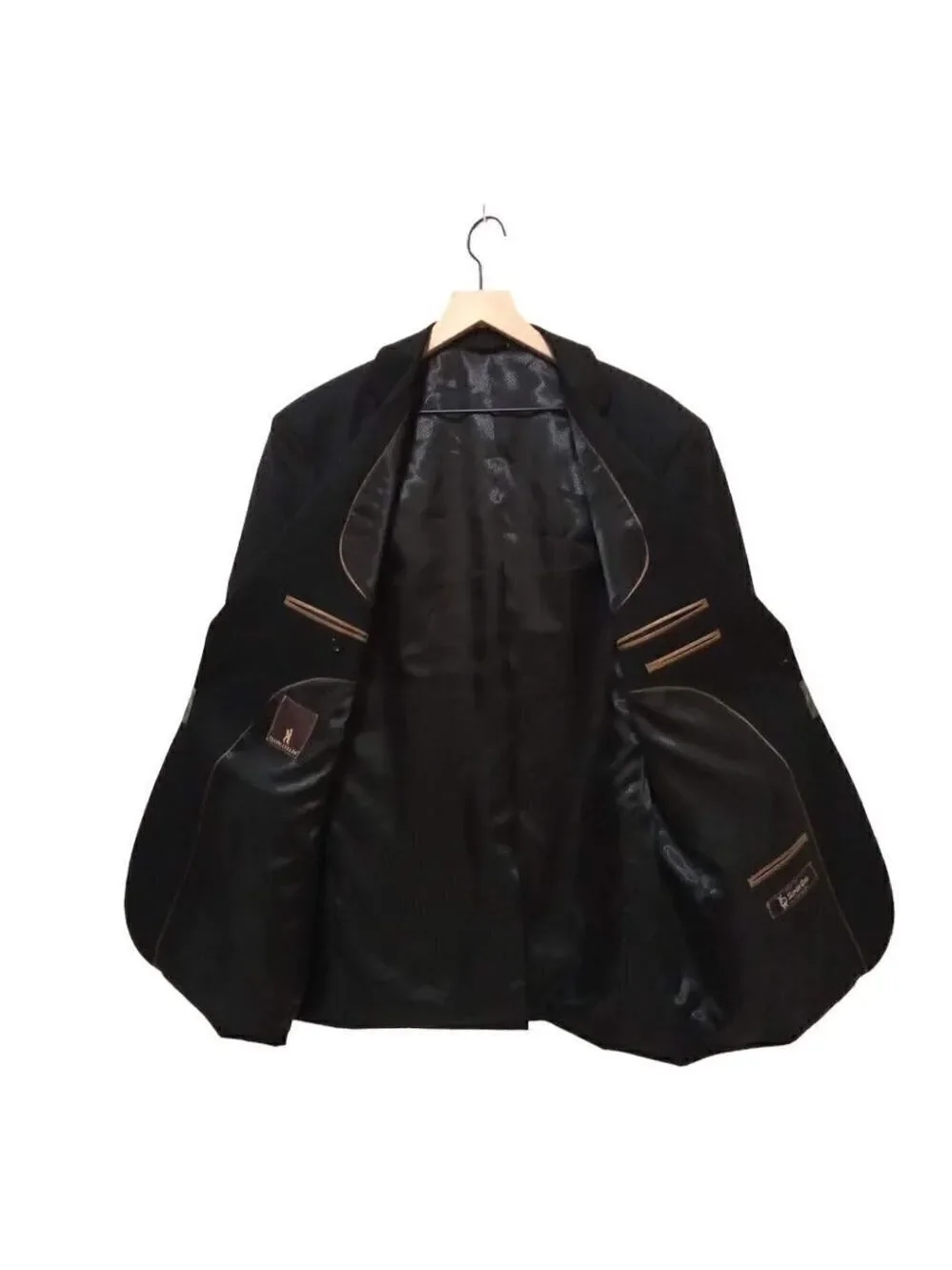 CIANNI Cellini Black Single Breasted Wool Charles Blazer Sz 44L
